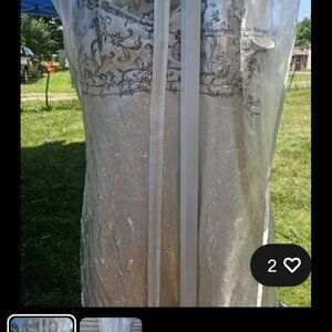 Alfredo Angelo wedding dress with purple detail